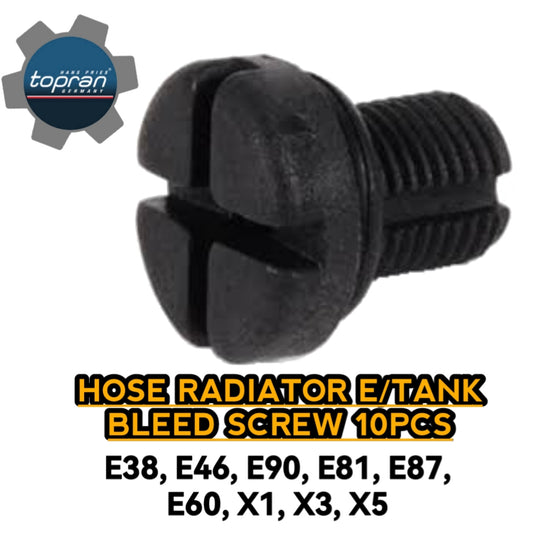 Hose Radiator E/Tank Bleed Screw 10PCS E36 E46 E90 E81 E60 X1 X3 X5