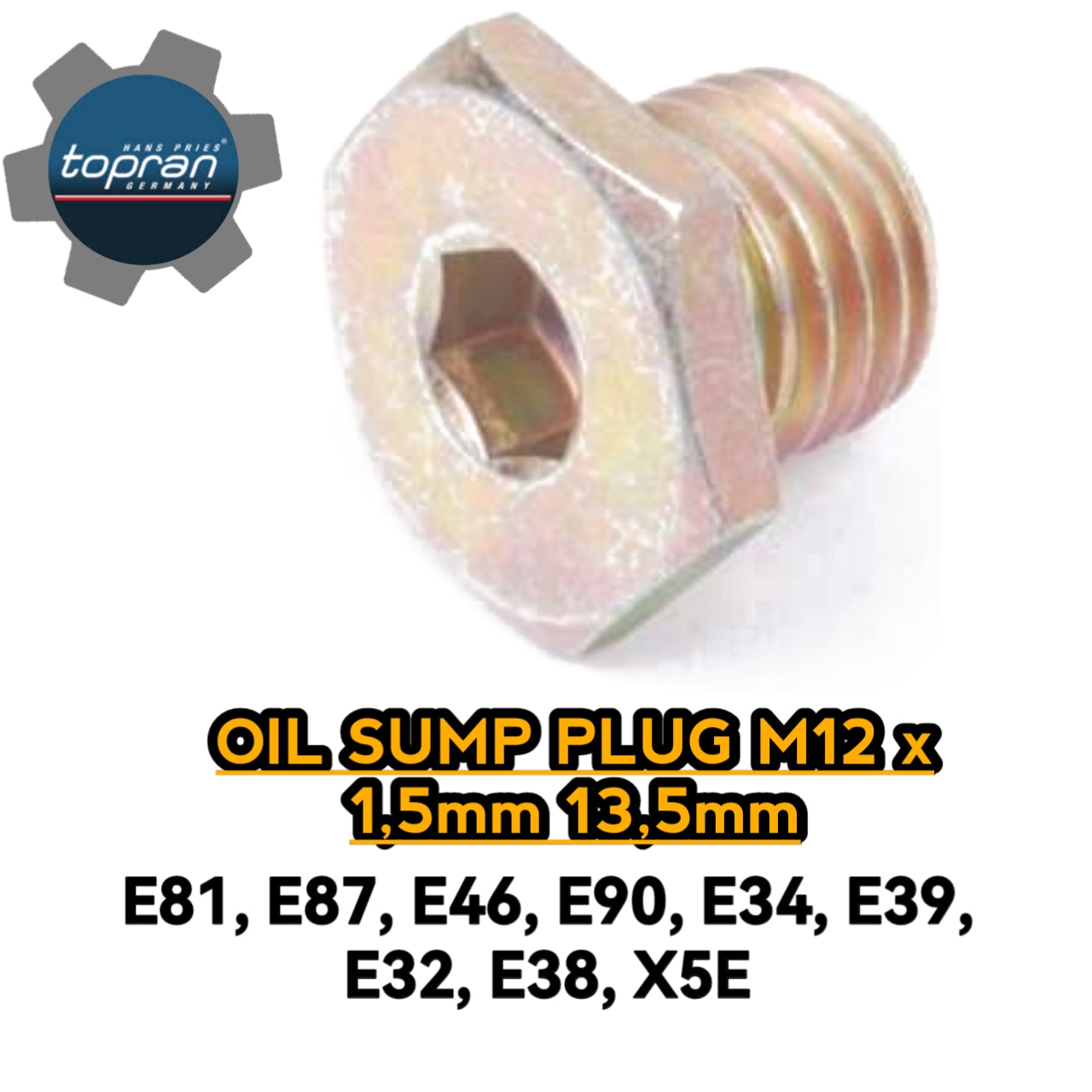 Oil Sump Plug E81 E87 E46 E90 E34 E39 E32 E38 X5E