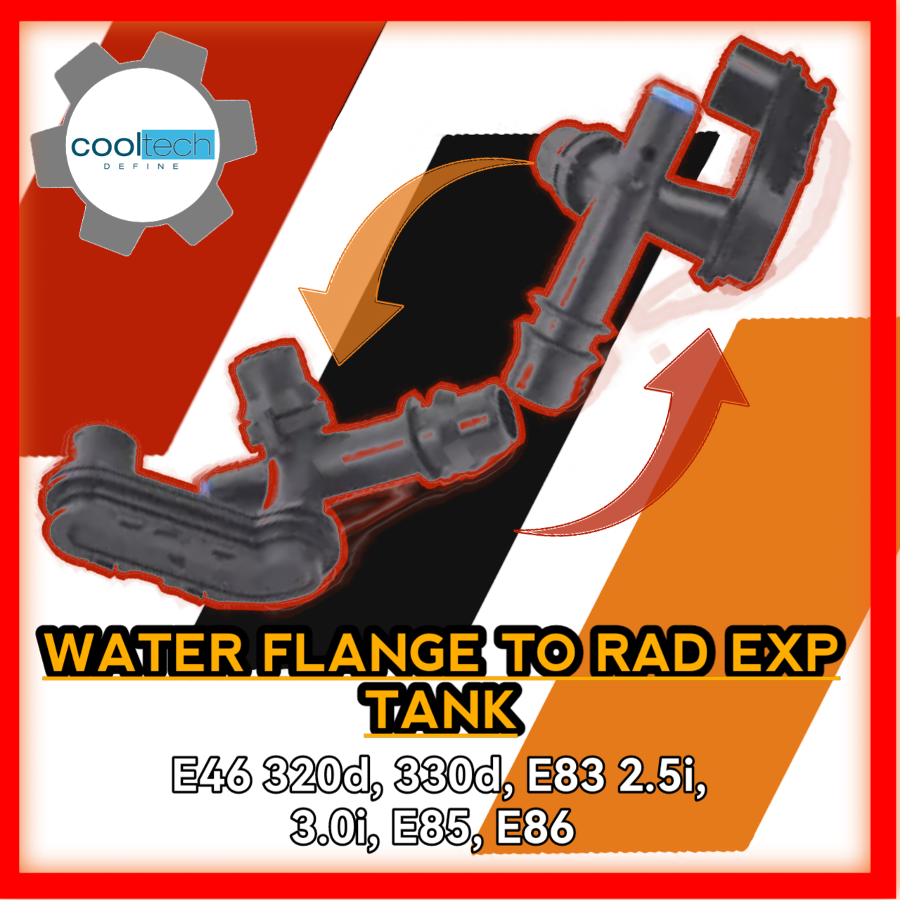 Water Flange Rad To Expansion Tank E46 320d 330d E83 2.5i 3.0i E85 E86