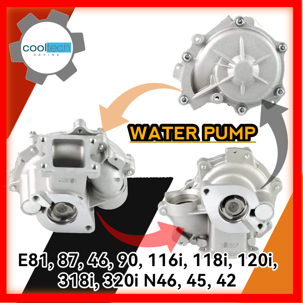 Water Pump E81 E87 E46 E90 116i 18i 120i 318i 320i N46 N45 N42 426305