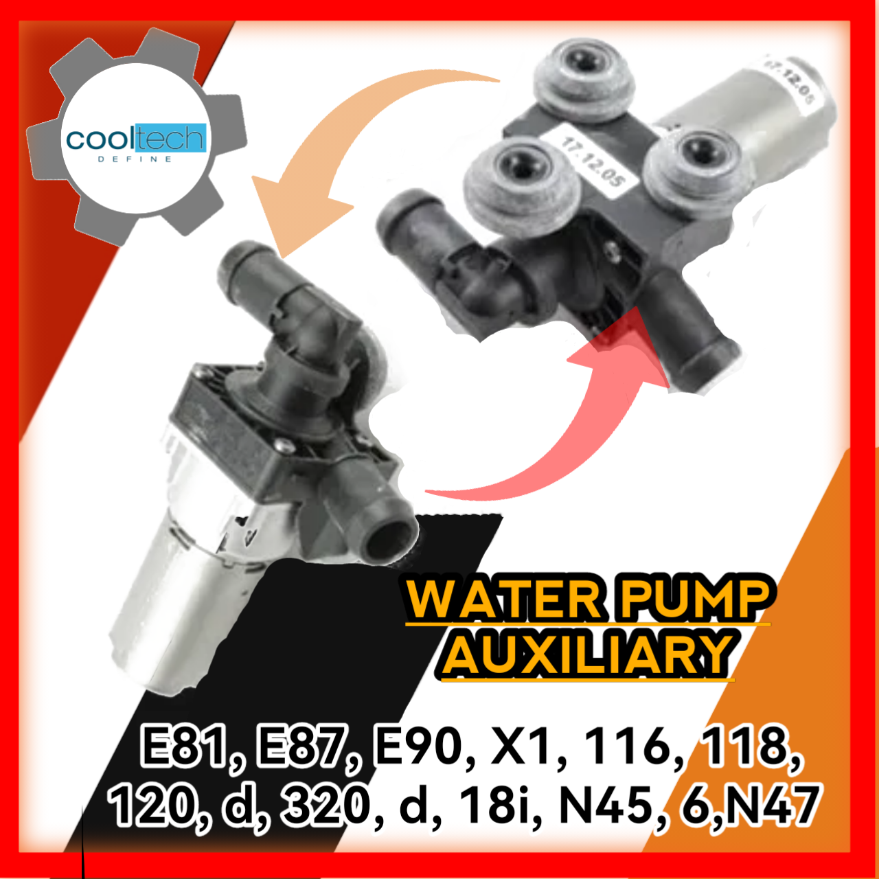 Water Pump Auxiliary E81 E87 E90 X1 116 118 120 120d 320 320d 18i N45 N46 n47