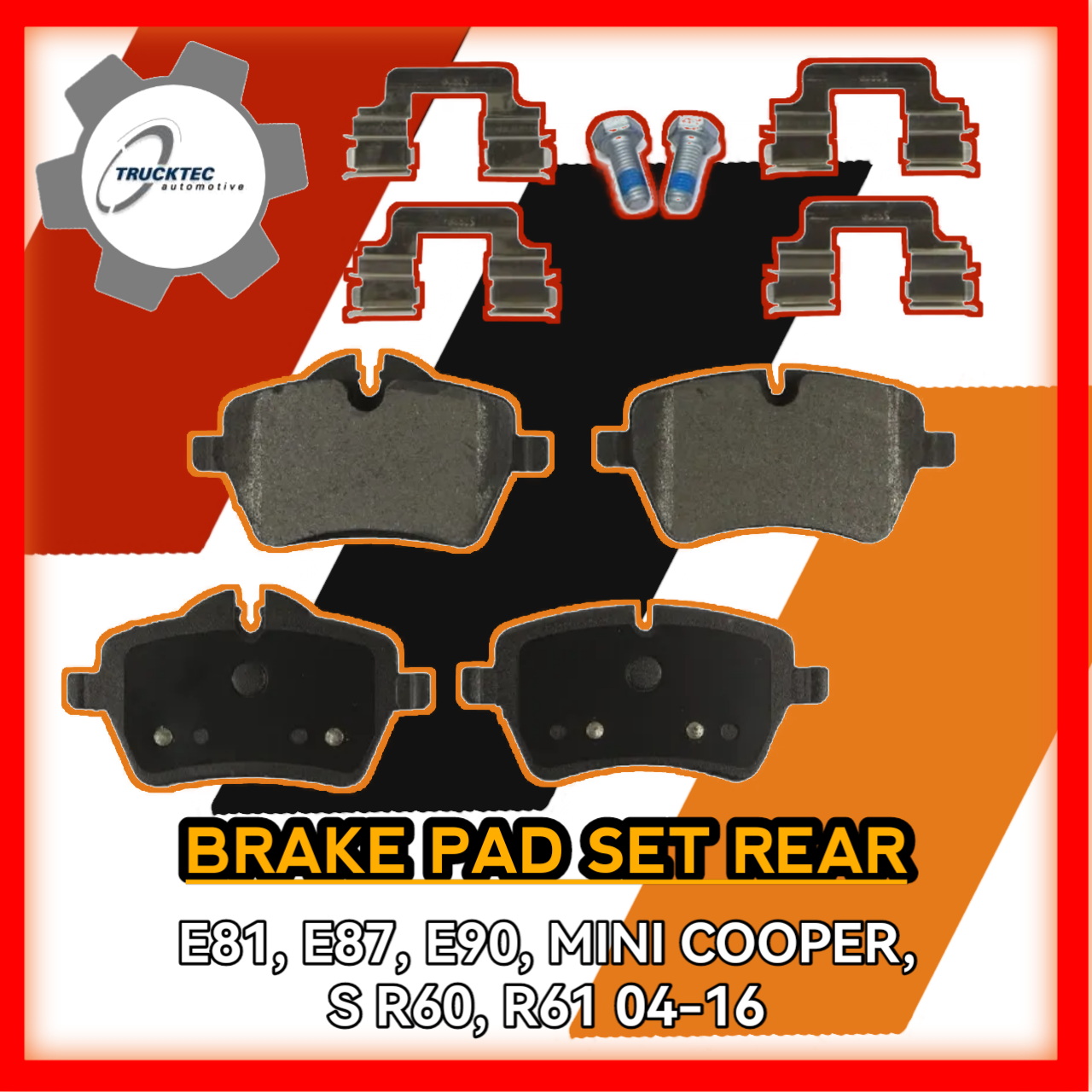 Brake Pad Set Rear E81 E87 E90 Mini Cooper S R60 R61 2004 to 2016