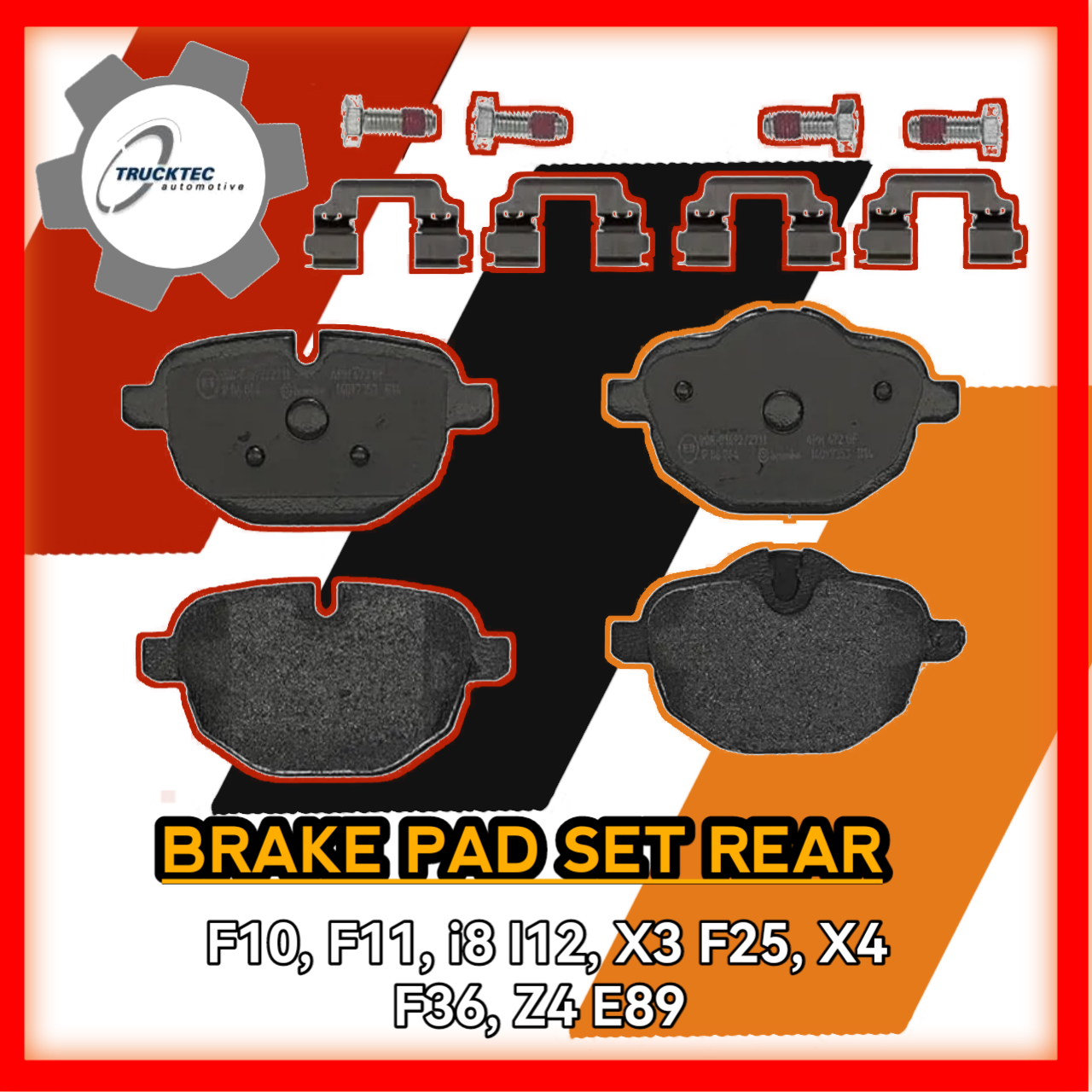 Brake Pad Set Rear F10 F11, i8 I12 X3 F25 X4 F26 Z4 E89