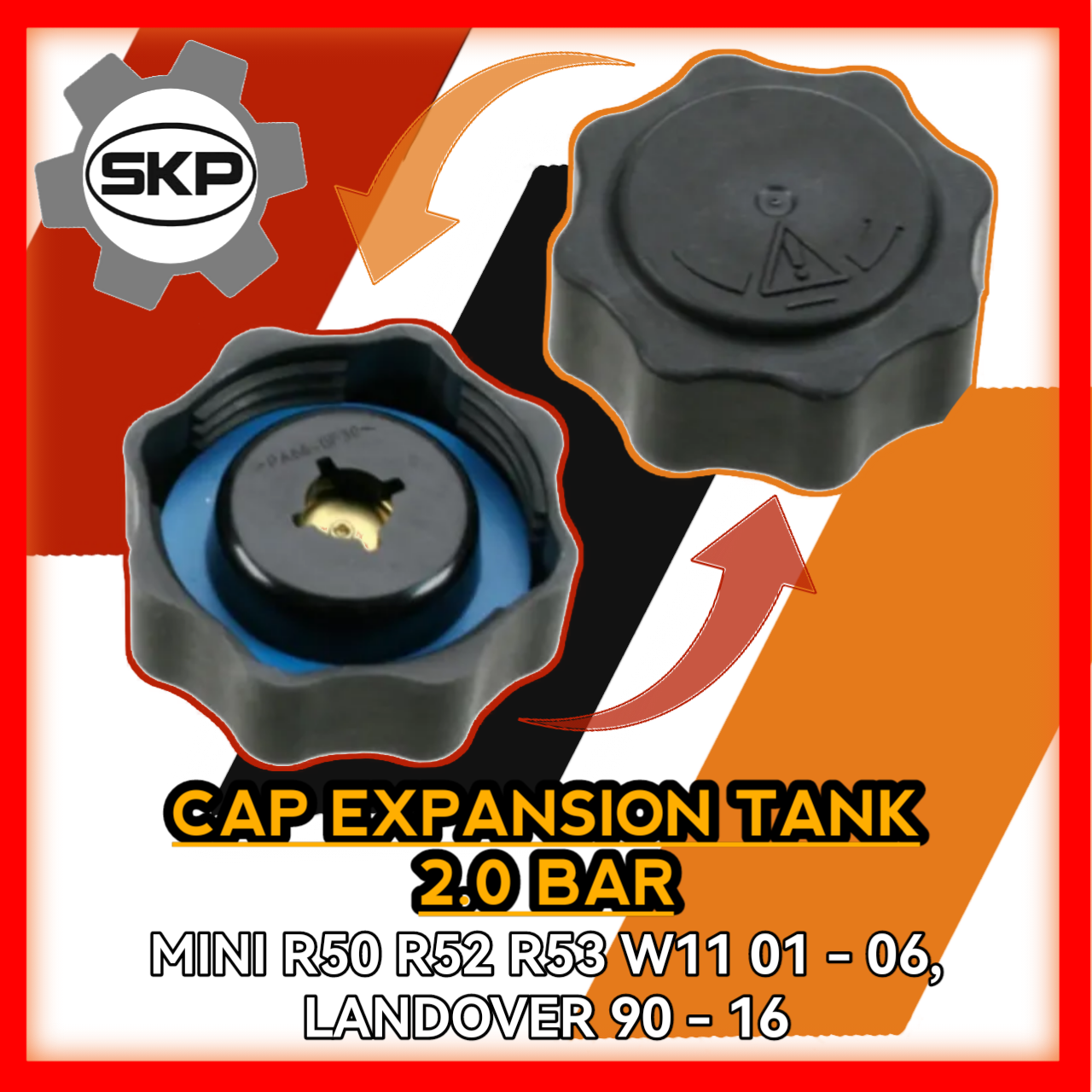 Water Cap Radiator Expansion Tank 1.2 Bar Mini R50 R52 R53 W11 2001 to 2006 Landrover 1990 to 2016