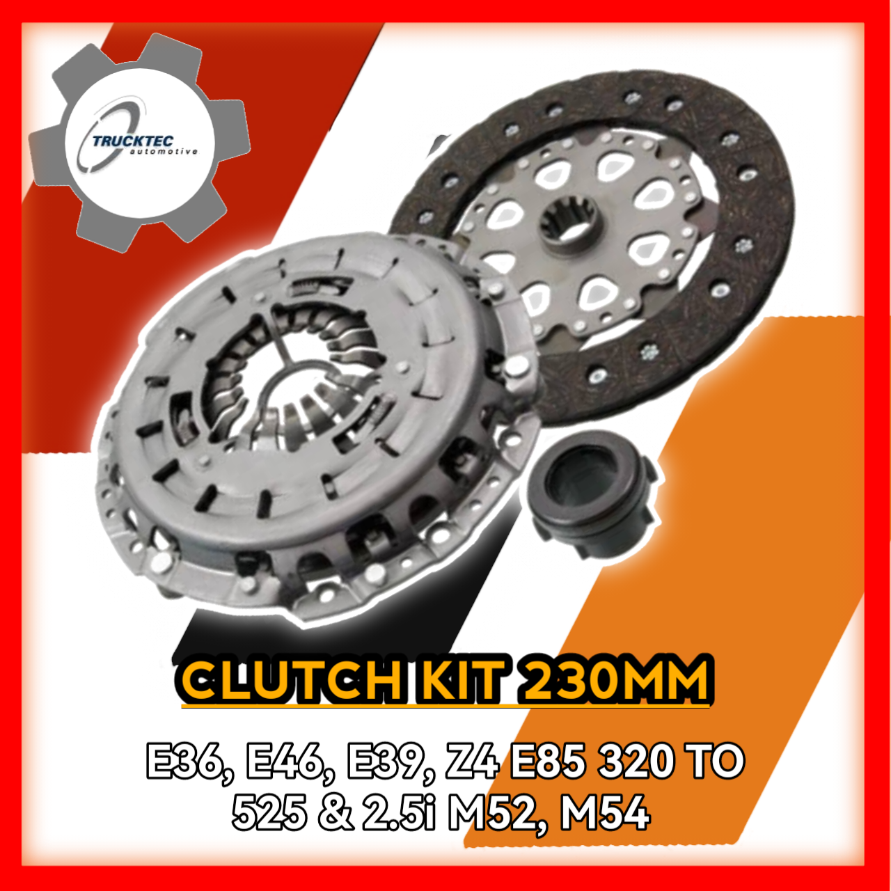 Clutch Kit 230mm E36 E46 E39 Z4 E85 320 to 525 & 2.5i M52 M54 409987TT