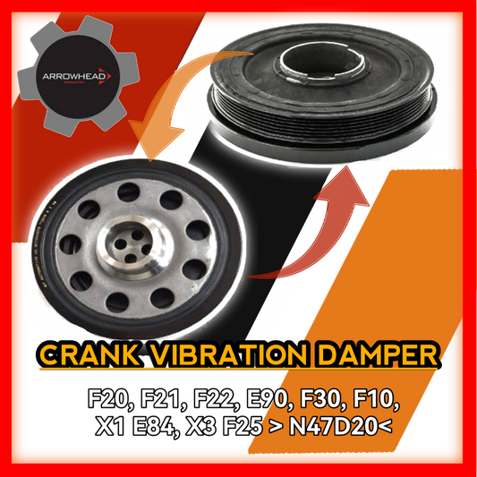 Crank Vibration Damper F20 F21 F22 E90 F30 F10 X1 E84 X3 F25 for N47D20 431440 Crankshaft Pulley