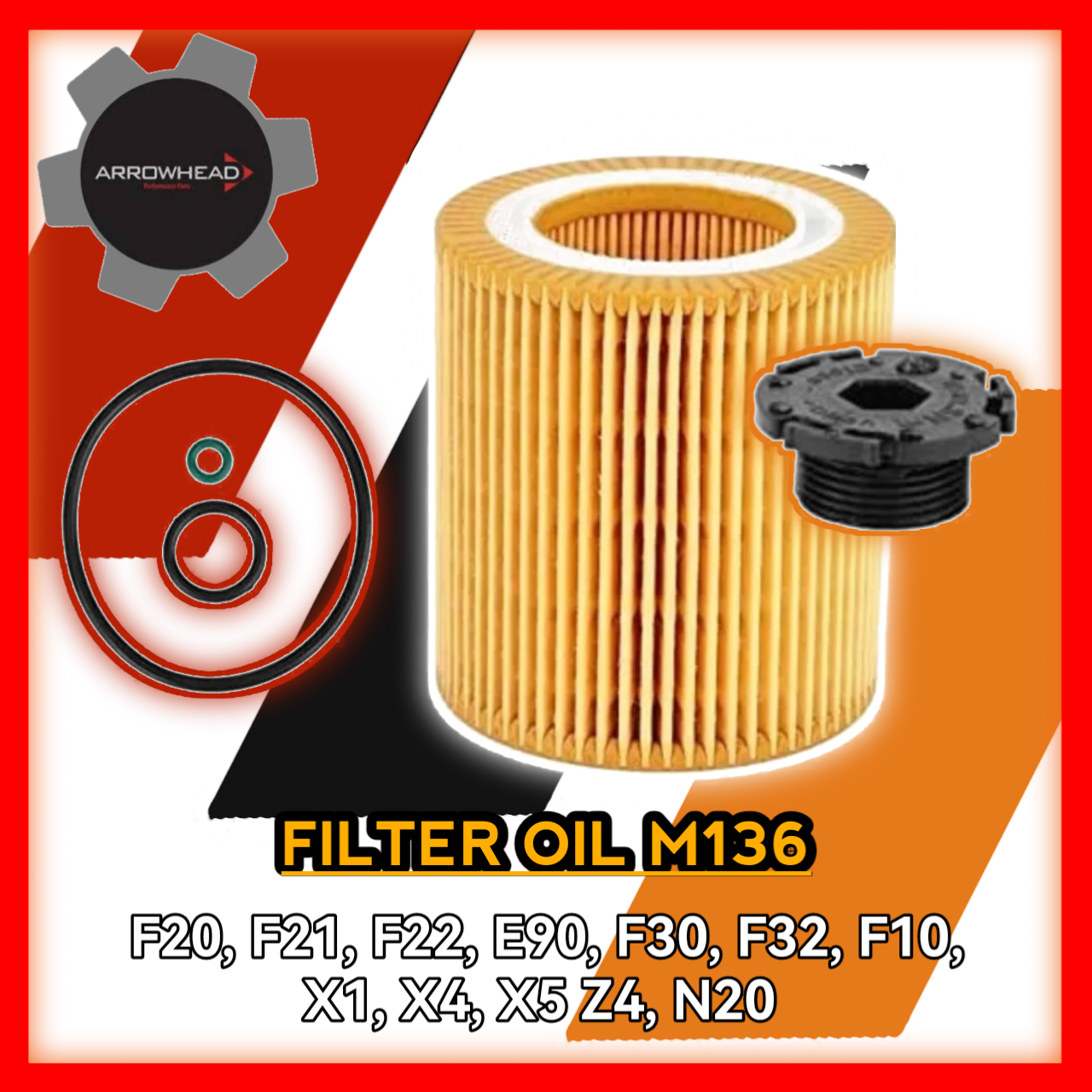 Filter Oil M136 F20 F21 F22 E90 F30 F32 F10 X1 X4 X5 Z4 N20 405953HP