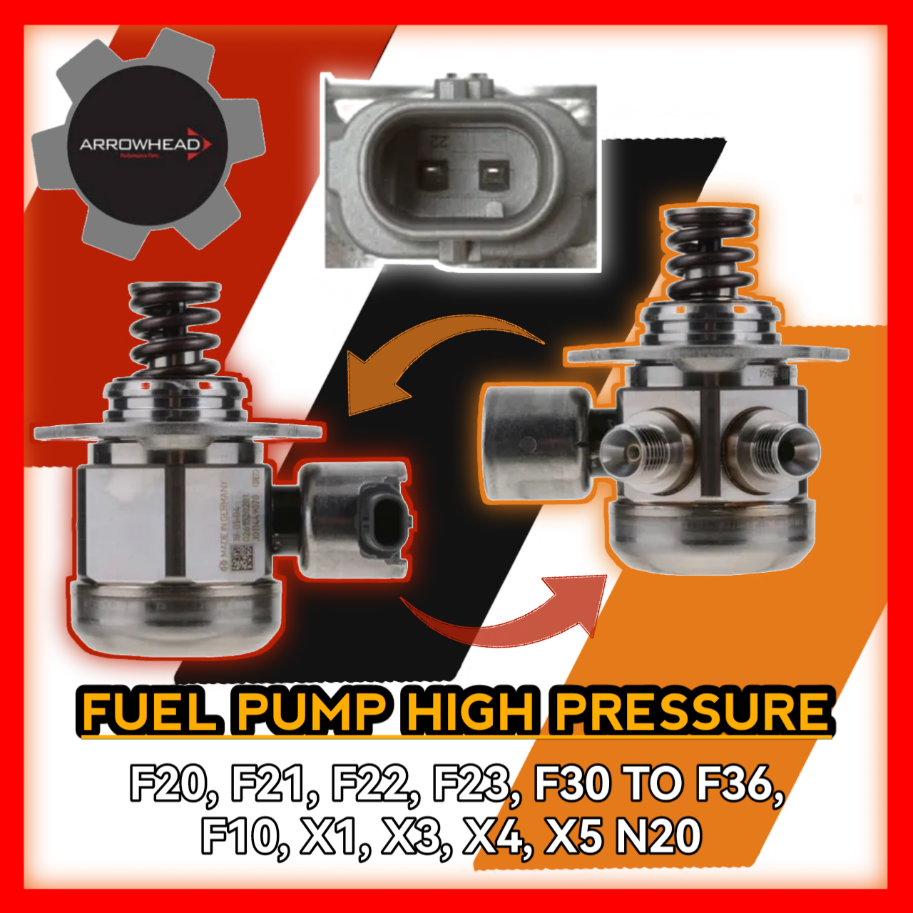 Fuel Pump High Pressure F20 F21 F22 F23 F30 to F36 F10 X1 X3 X4 X5 N20