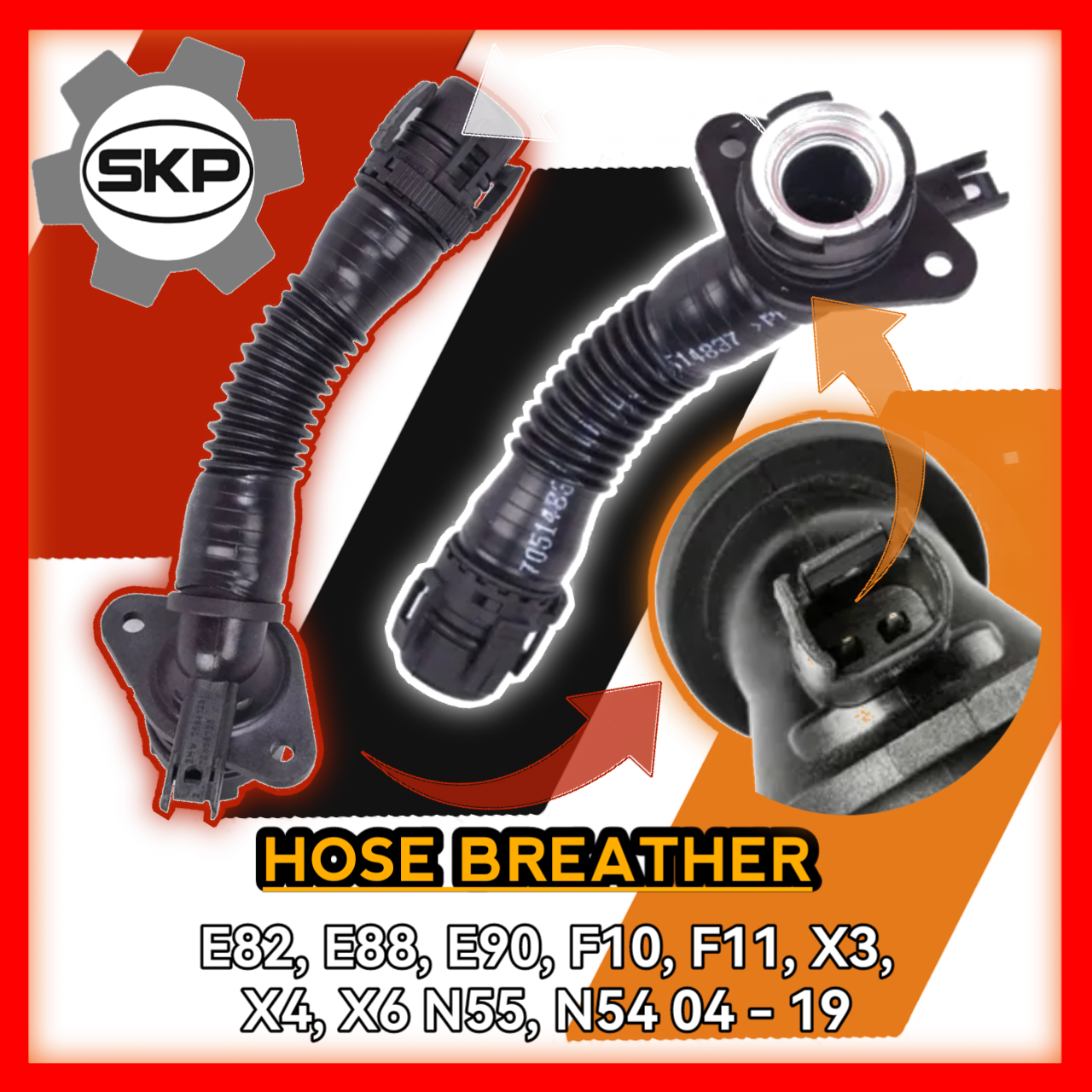 Hose Breather E82 E88 E90 F10 F11 X3 X4 X5 X6 N55 N54 2004 to 2019