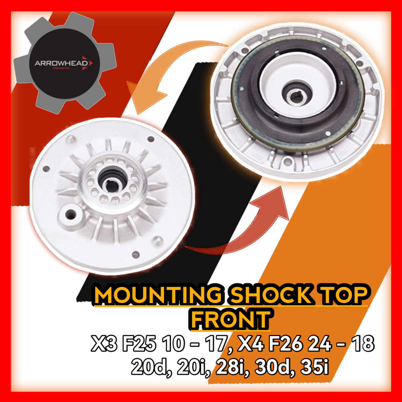 Mounting Shock Top Front X3 F25 2010 to 2017 X4 F26 2014 to 2018 320d 320i 328i 330d 335i