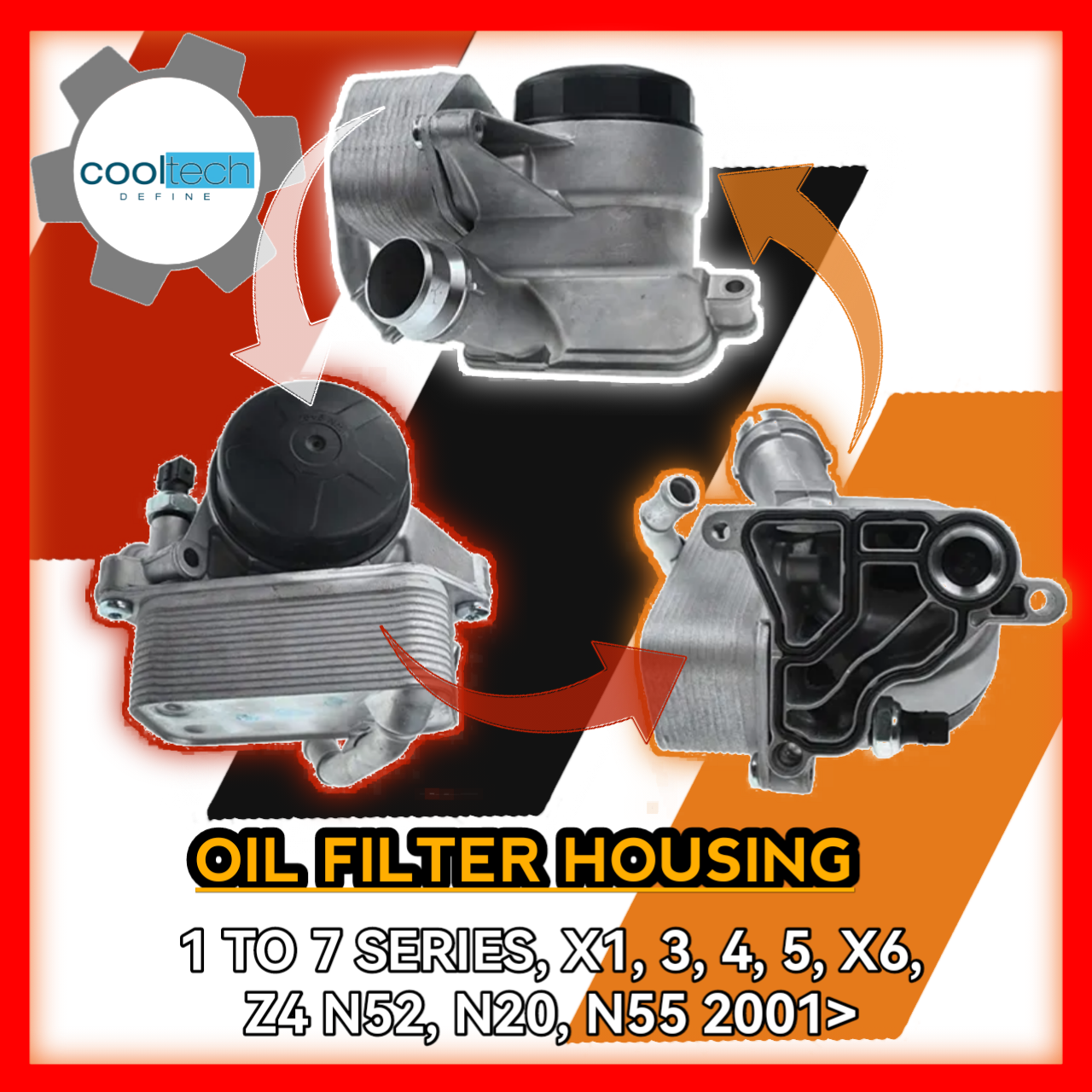 Oil Filter Housing 1 to 7 Series X1 X3 X4 X5 X6 Z4 N52 N20 N55 2001 to 2023