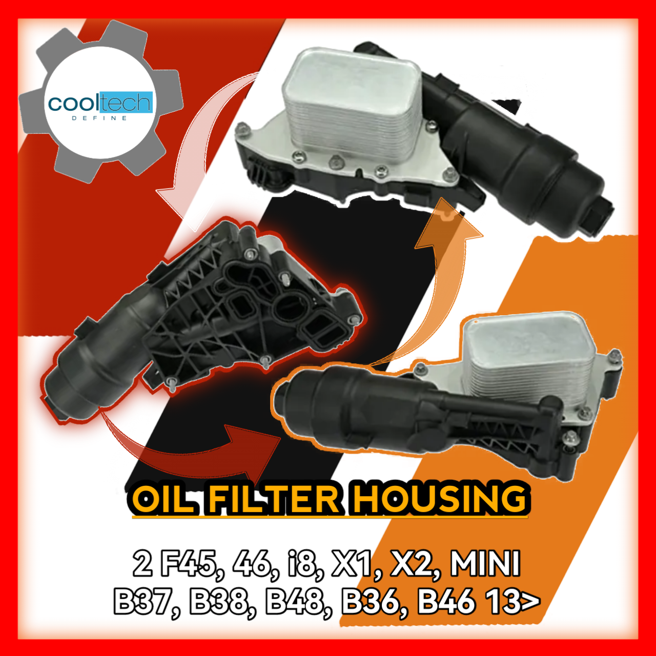 Oil Filter Housing 2 F45 F46 i8 X1 X2 Mini B37 B38 B48 B36 B46 2013 to 2023