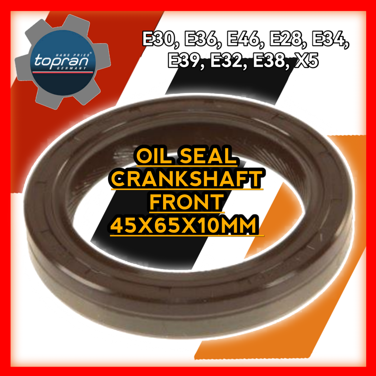 Oil Seal Crankshaft Front 45x65x10mm E30 E36 E46 E28 E34 E39 E32 E38 X5