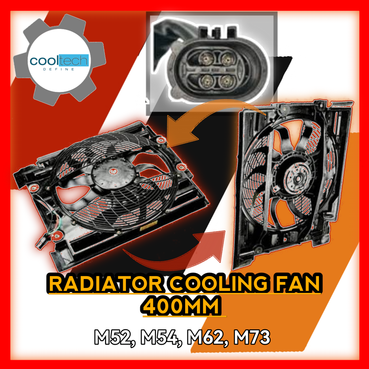 Radiator Cooling Fan 400mm 5 E39 7 E38 520i to 750i M52 M54 M62 M73