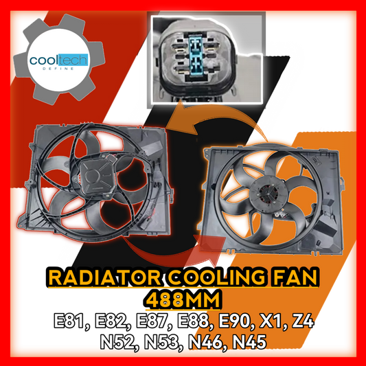 Radiator Cooling Fan 488mm E81 E82 E87 E88 E90 X1 Z4 N52 N53 N46 N45