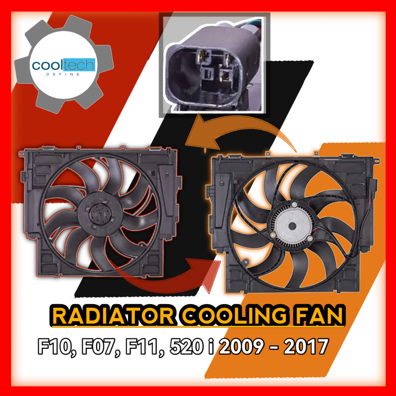 Radiator Cooling Fan F10 F07 F11 520i 528i 2009 to 2017