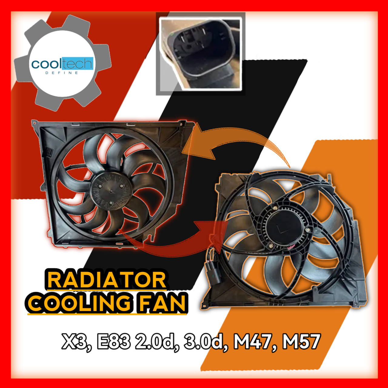 Radiator Cooling Fan X3 E83 2.0d 3.0d M47 M57