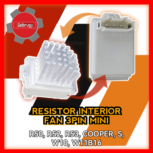 Resistor Interior Fan 3PIN Mini R50 R52 R53 Cooper S W10 W11 B16