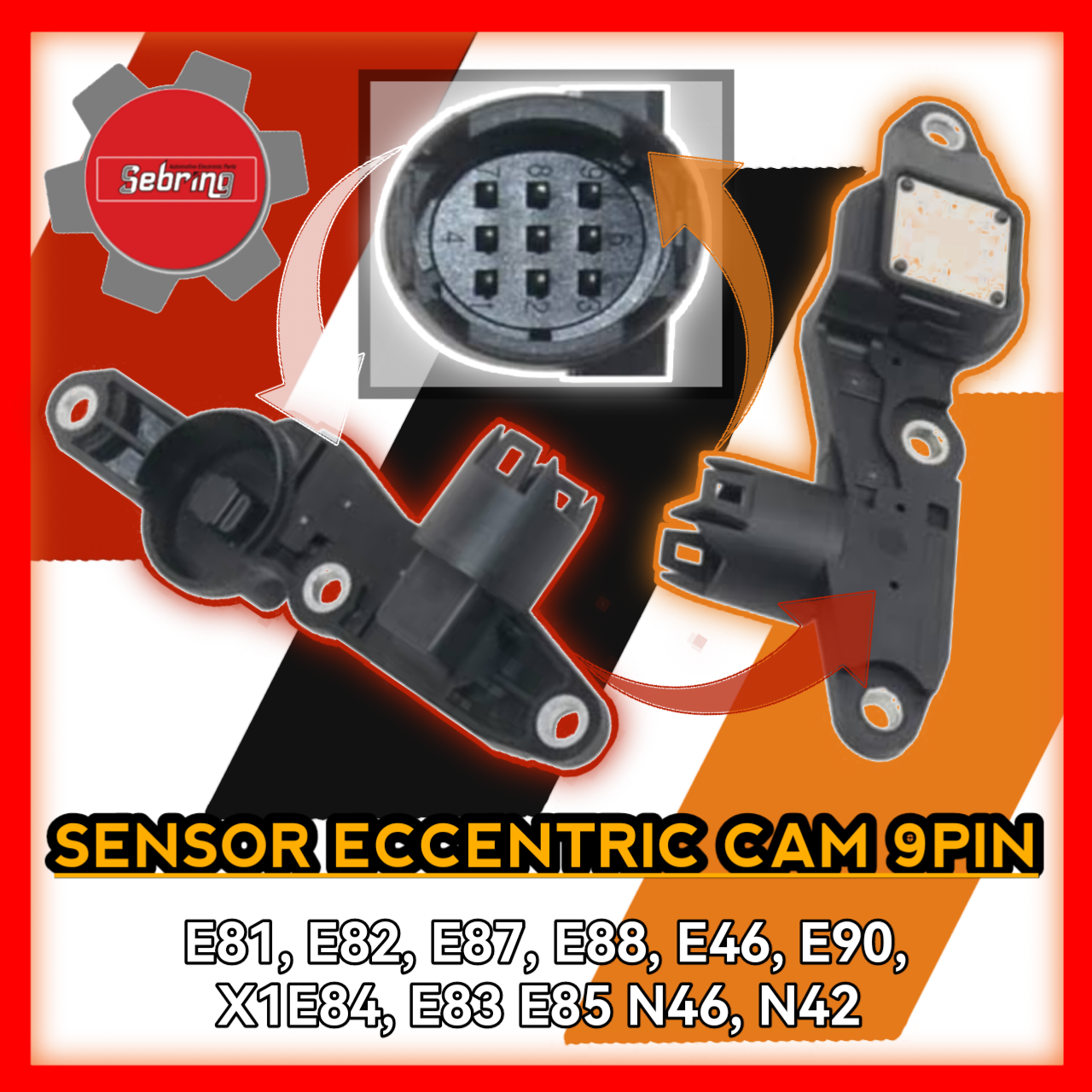 Sensor Eccentric Cam 9PIN E81 E82 E87 E88 E46 E90 X1 E84 E83 E85 N46 N42