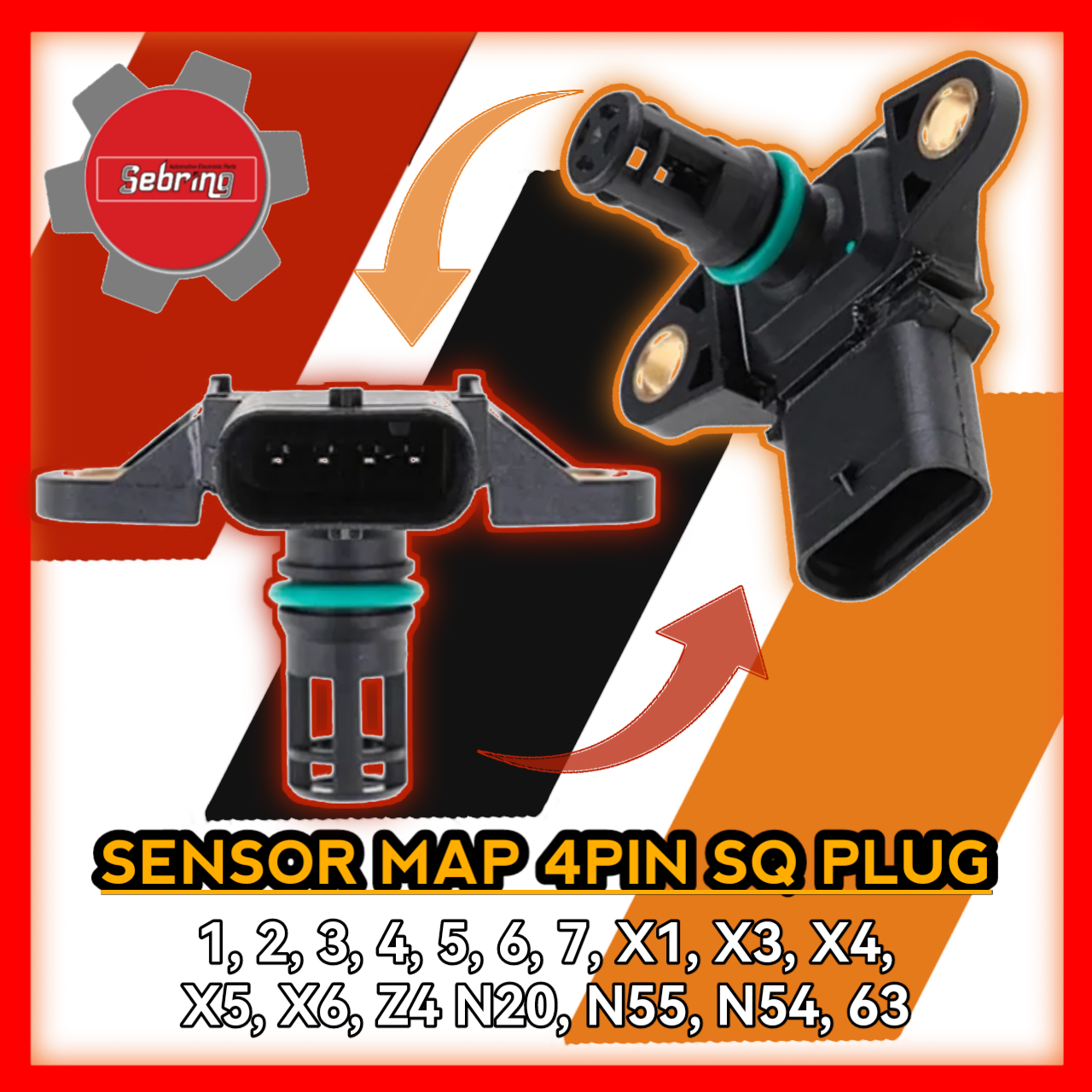 Sensor Map 4pin SQ Plug 1 2 3 4 5 6 7 X1 X3 X4 X5 X6 Z4 N20 N55 N54 63