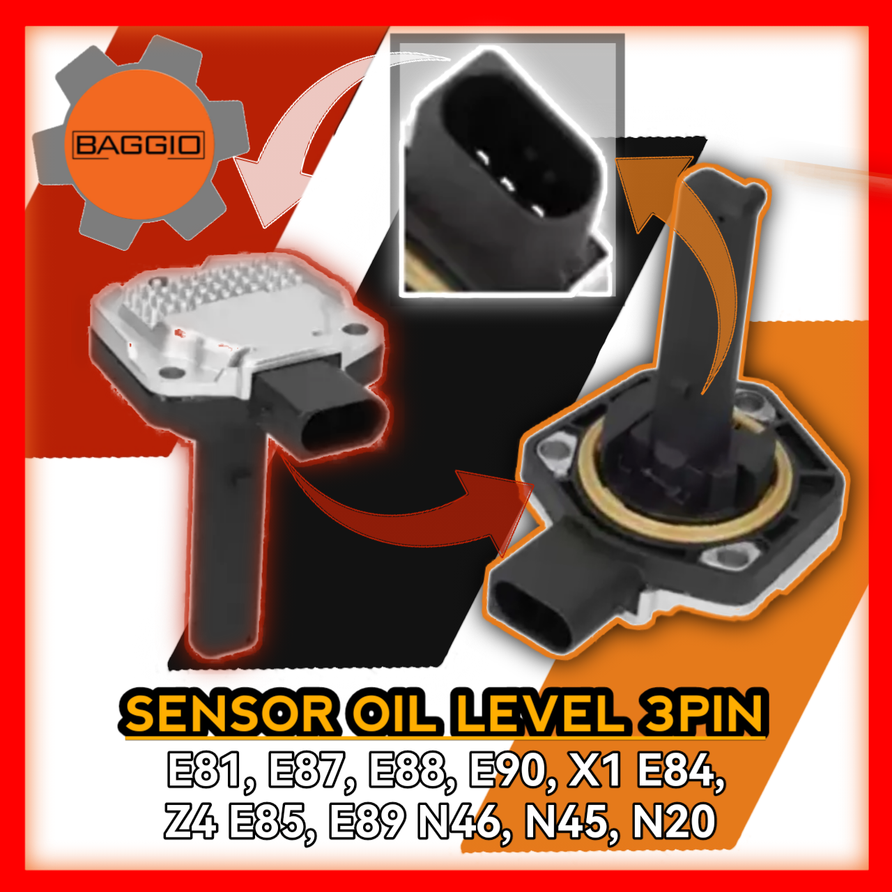 Sensor Oil Level 3pin E81 E87 E88 E90 X1 E84 Z4 E85 E89 N46 N45 N20