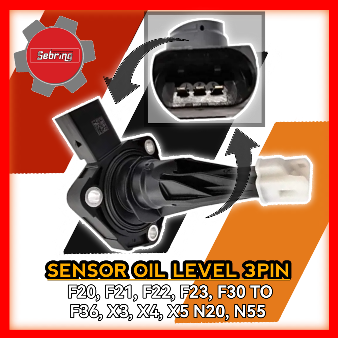 Sensor Oil Level 3pin F20 F21 F22 F23 F30 F31 F32 F33 F34 F36 X3 X4 X5 N20 N55