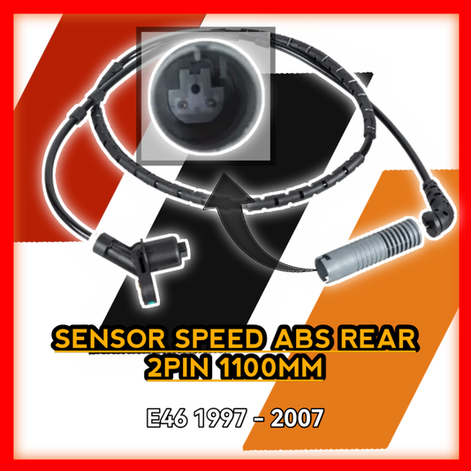 Sensor Speed ABS Rear 2pin 1100mm E46 1997 to 2007