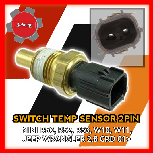 Switch Temperature Sensor 2pin Mini R50 R52 R53 W10 W11 Jeep Wrangler 2.8 CRD 2001 to 2023