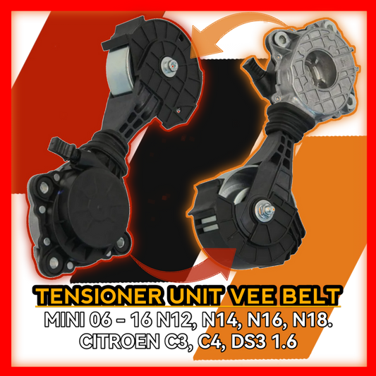 Tensioner Unit Vee Belt Mini 2006 to 2016 N12 N14 N16 N18 Citroen C3 C4 DS3 1.6