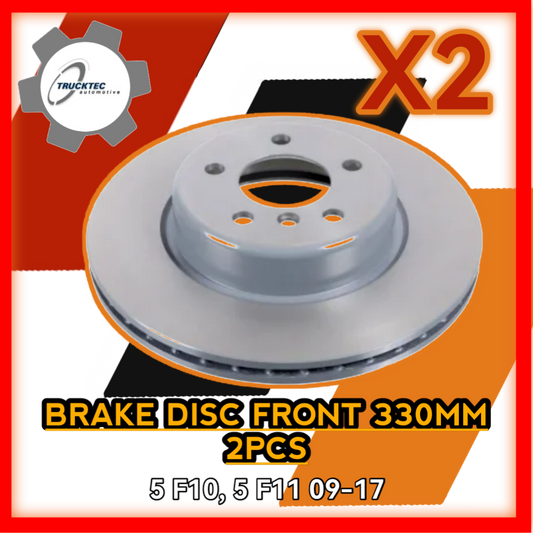 Brake Disc Front 330mm 2pcs 5 F10 5 F11 2009 to 2017 409988TT