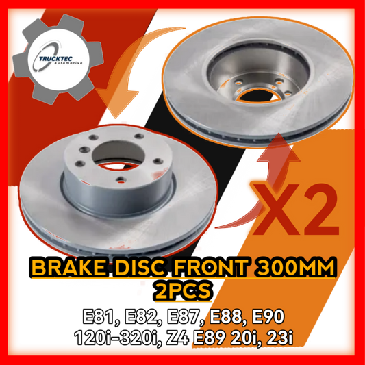 Brake Disc Front 300mm 2pcs E81 E82 E87 E88 E90 120i to 325i Z4 E89 20i 23i 400222TT