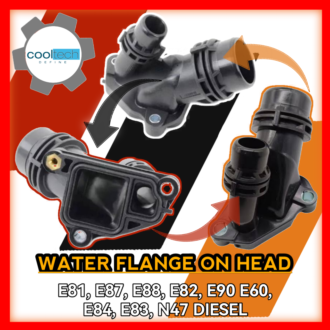 Water Flange On Head E81 E87 E88 E82 E90 E60 E84 E83 N47 DIESEL 410222