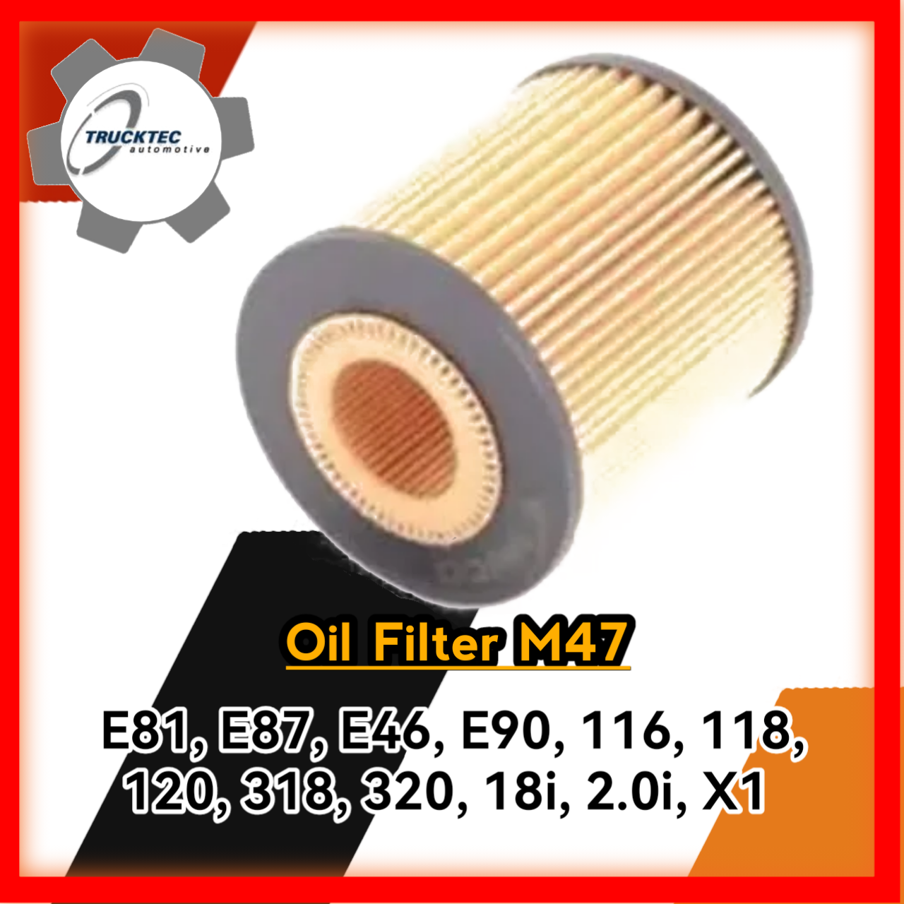 Oil Filter M47 E81 E87 E46 E90, 116 118 120 318 320 18i 2.0i X1 403509TT